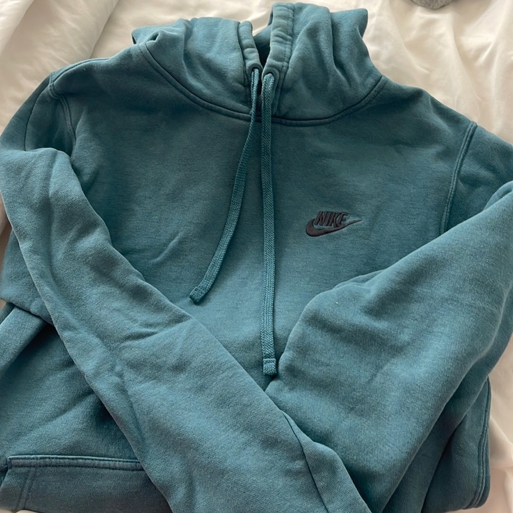 Small Nike standard blue hoodie. Worn once!